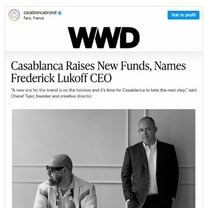 カサブランカが新CEOにフレデリック・ルコフを任命、ステラ マッカートニーの前社長